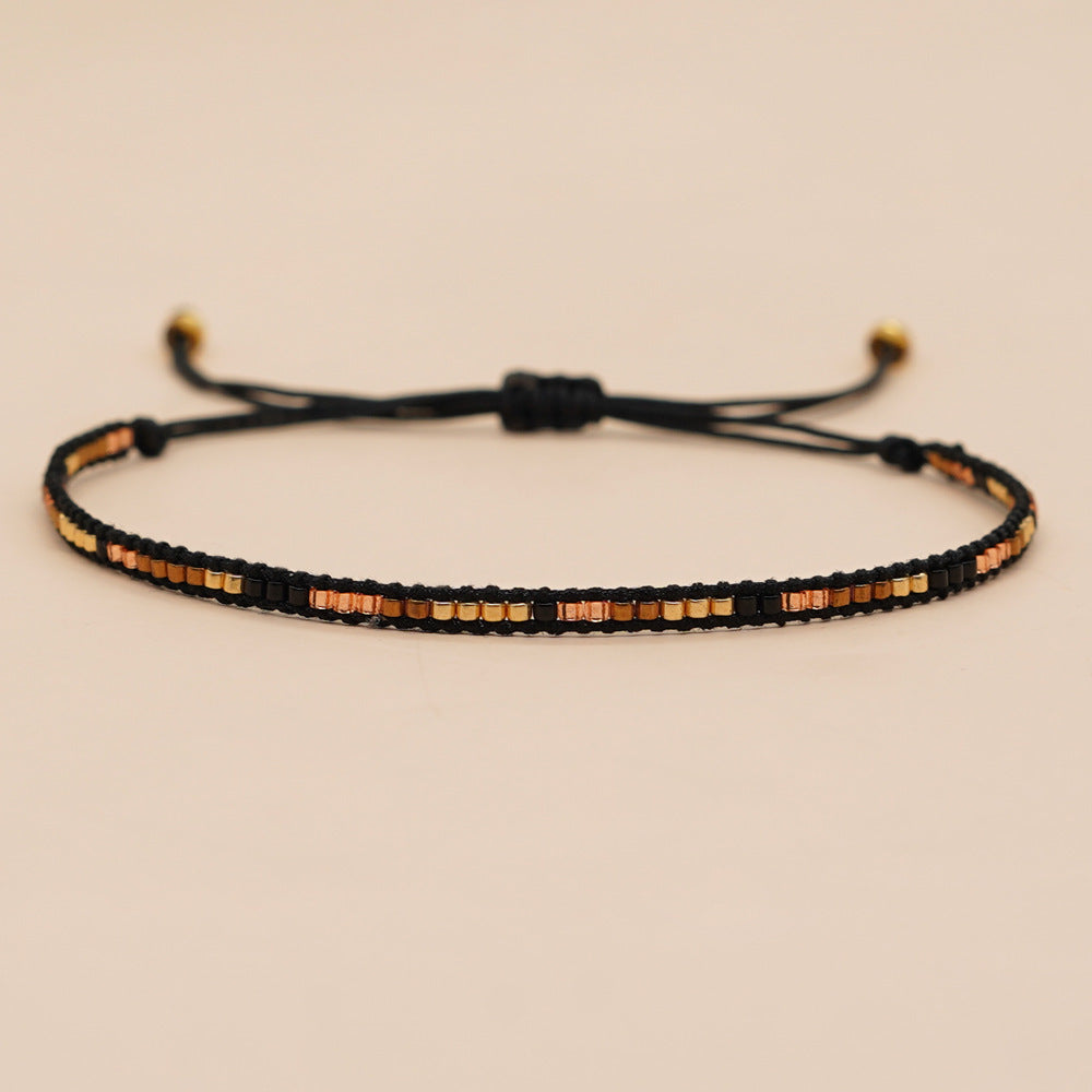 Peads de arroz miyuki al por mayor pulsera de vidrio extra fino a mano